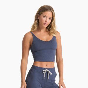 Vuori Halo Performance Crop "Azure Heather" Size S NWT